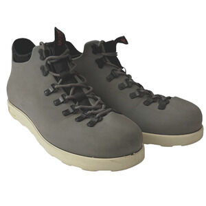 Native Shoes Mens 12 Fitzsimmons Dublin Grey Gray Bone White Ankle Boot Sneaker